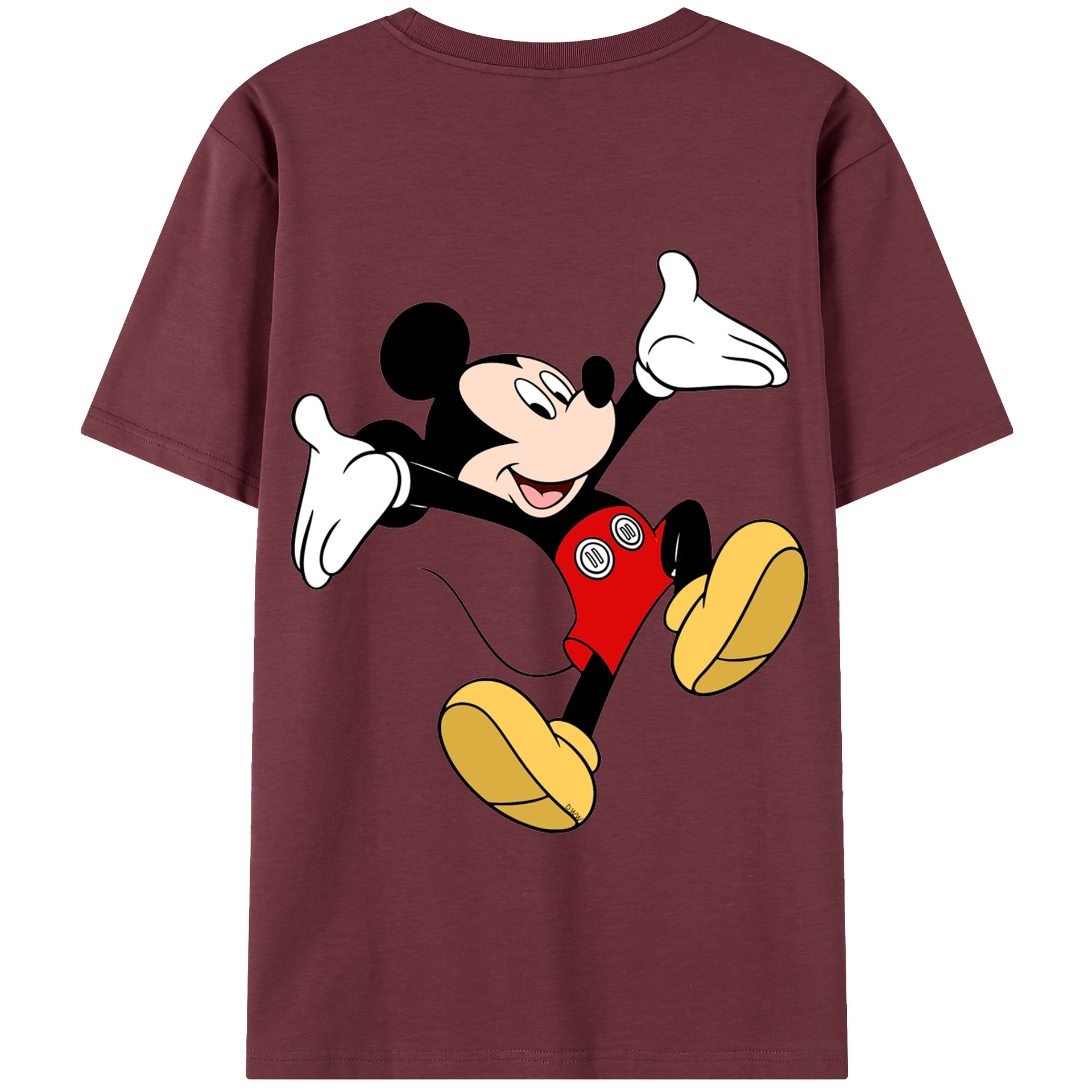 （画像用） ミッキーマウス Mickey Mouse 綿100％半袖Tシャツ（背面プリント）